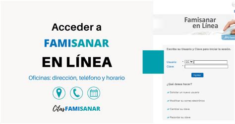 citas pac famisanar|Famisanar en Línea 【 Acceso a Servicios 】2024